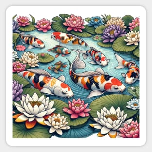 Koi Pond Sticker